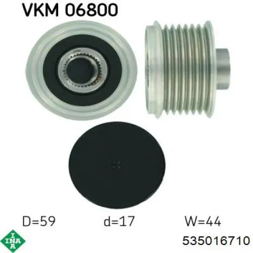 Do koszyka 535016710 INA Koło pasowe alternatora