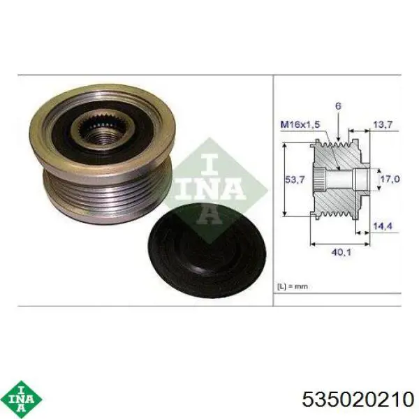 Do koszyka 535020210 INA Koło pasowe alternatora