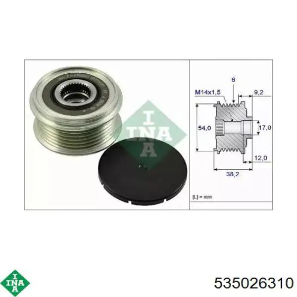 Koło pasowe alternatora INA 535026310 cena, od 62,83 USD