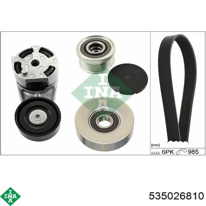 Koło pasowe alternatora INA 535026810 cena, od 45,37 USD