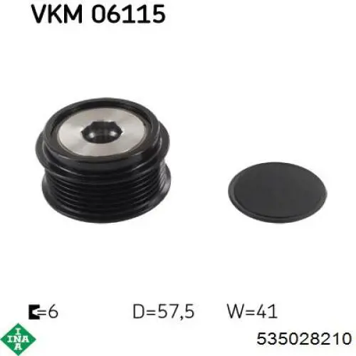 Koło pasowe alternatora INA 535028210 cena, od 57,27 USD