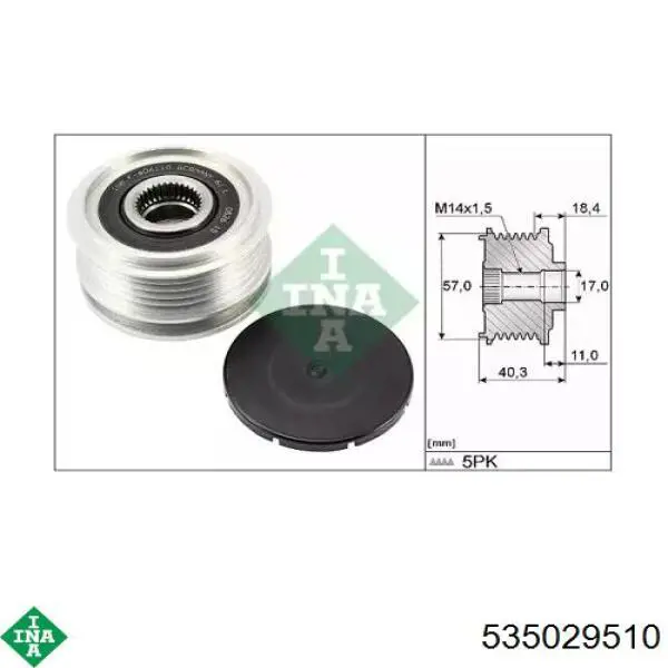 Koło pasowe alternatora Hyundai/Kia 373212A700 cena, od 58,05 USD