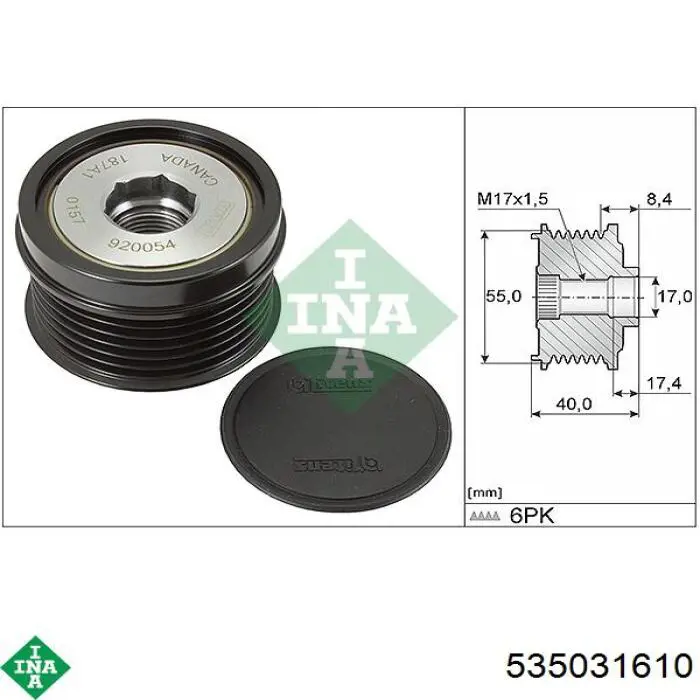 Koło pasowe alternatora Subaru 23752AA150 cena, od 109,21 USD