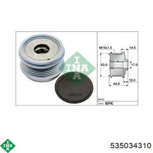 Koło pasowe alternatora VAG 04L903219D cena, od 126,78 USD