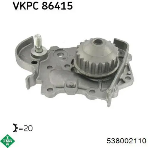 Pompa chłodząca wodna INA 538002110 cena, od 28,49 USD