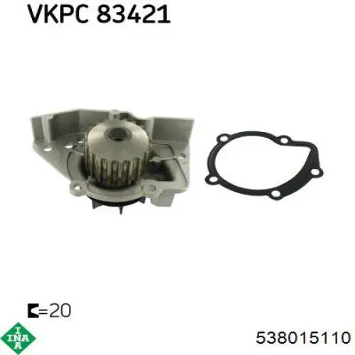 Pompa chłodząca wodna INA 538015110 cena, od 33,76 USD