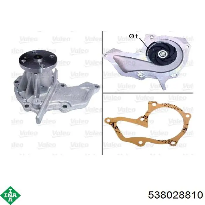Do koszyka 538028810 INA Pompa chłodząca wodna