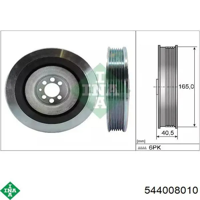 544008010 INA Koło pasowe wału korbowego