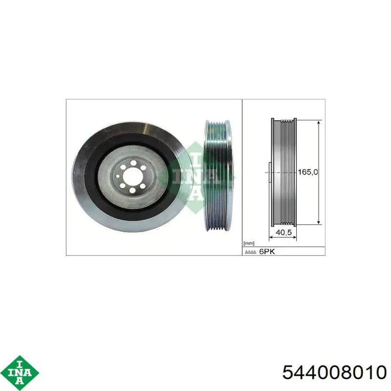 Koło pasowe wału korbowego INA 544008010 cena, od 81,25 USD