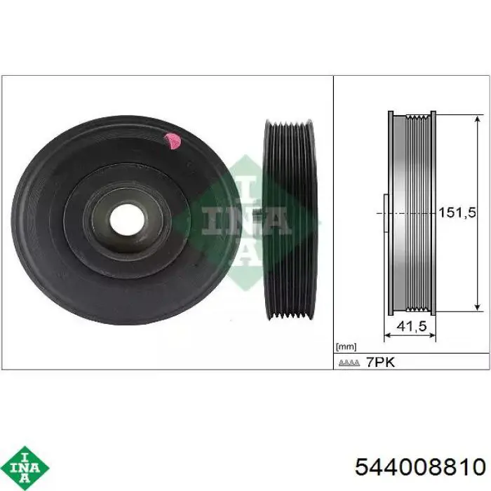 Koło pasowe wału korbowego INA 544008810 cena, od 92,13 USD