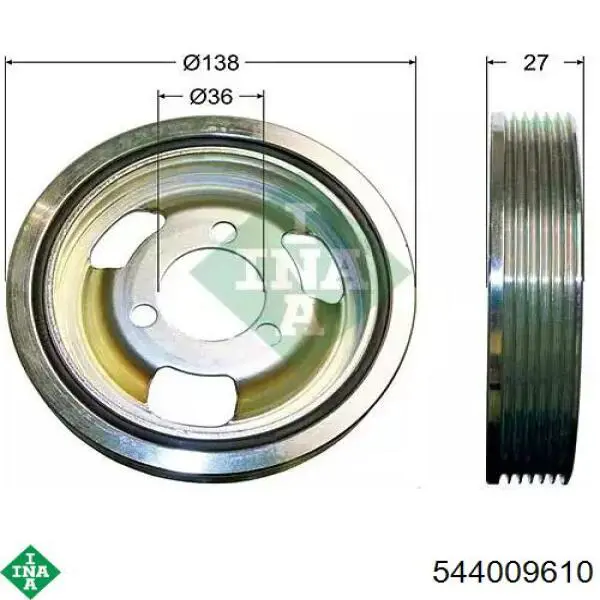 544 0096 10 INA koło pasowe wału korbowego