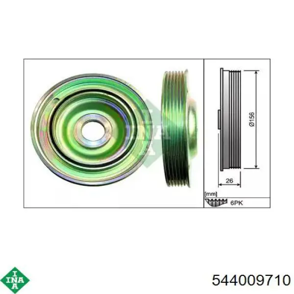 544009710 INA koło pasowe wału korbowego