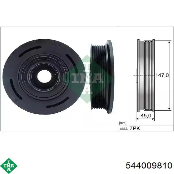 544009810 INA Koło pasowe wału korbowego