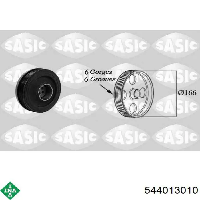 Koło pasowe wału korbowego INA 544013010 cena, od 190,68 USD