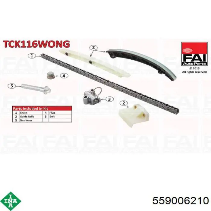 Łańcuch rozrządu, zestaw INA 559006210 cena, od 89,54 USD
