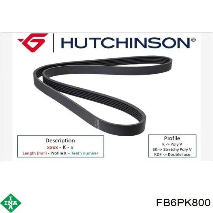 Pas napędowy mechanizmów INA FB6PK800 cena, od 10,47 USD