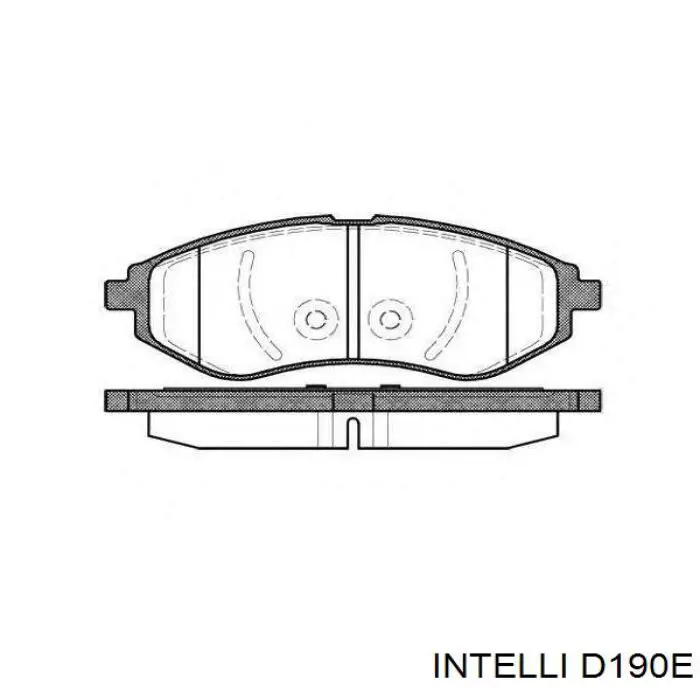 D190E Intelli klocki hamulcowe przednie tarczowe