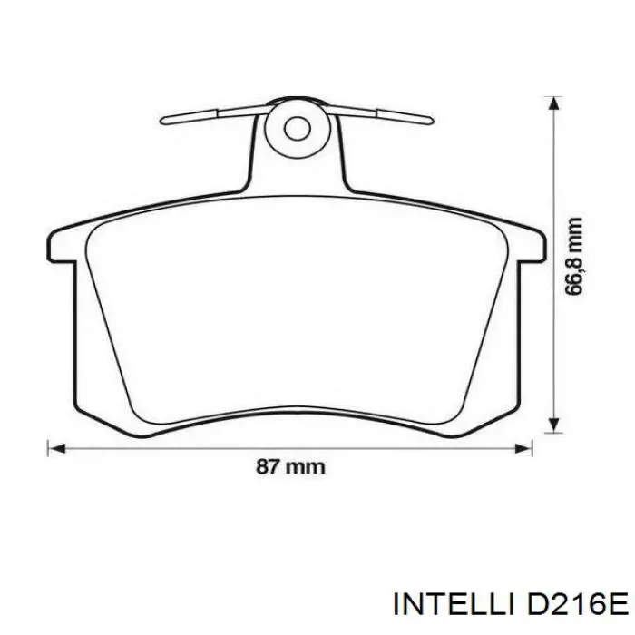 Do koszyka D216E Intelli Klocki hamulcowe przednie tarczowe
