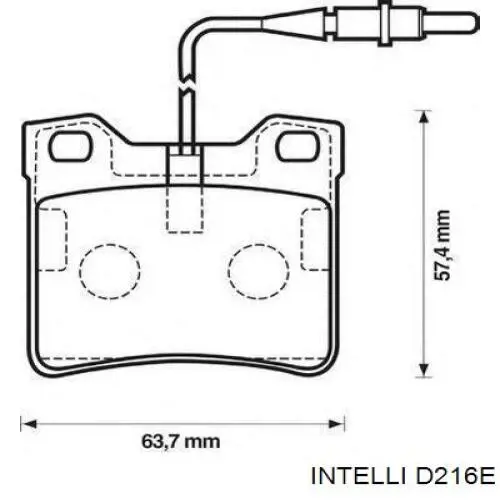 Klocki hamulcowe przednie tarczowe D216E Intelli
