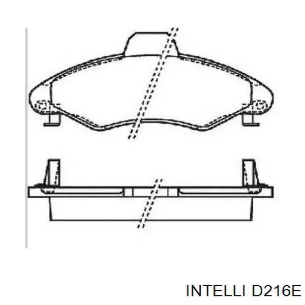 D216E Intelli Klocki hamulcowe przednie tarczowe