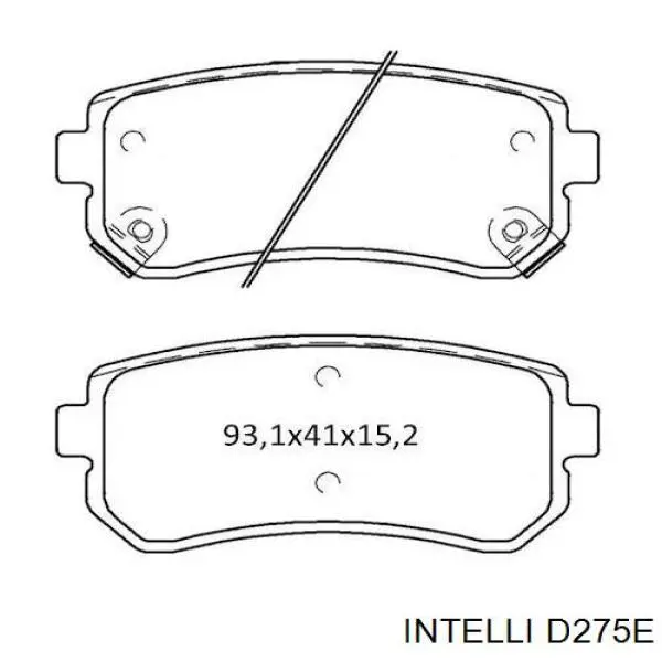 D275E Intelli okładziny (klocki do hamulców tarczowych tylne)