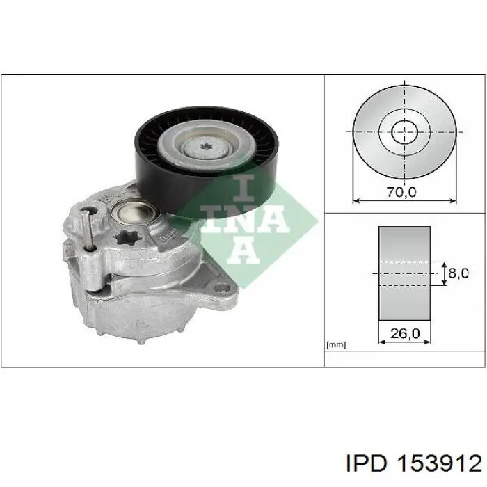 Do koszyka 153912 IPD Napinacz paska napędowego