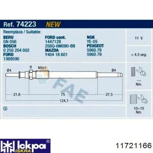 Do koszyka 11721166 Iskra Świeca żarowa