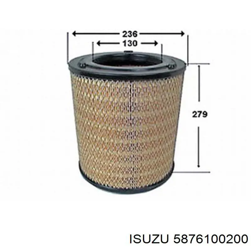 Filtr powietrza Isuzu 5876100200 cena, od 18,34 USD