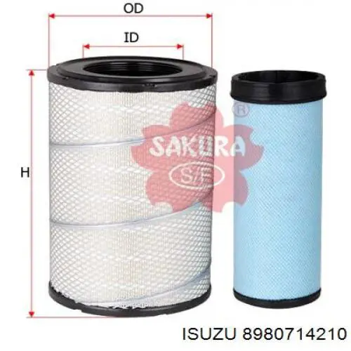 Filtr powietrza 8980714210 Isuzu
