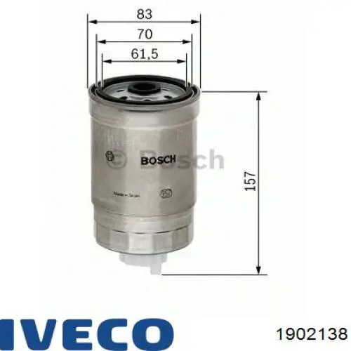 Filtr paliwa 1902138 Iveco