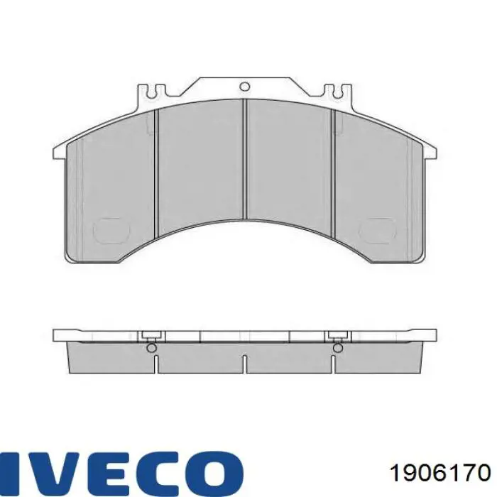 Do koszyka 1906170 Iveco Klocki hamulcowe przednie tarczowe