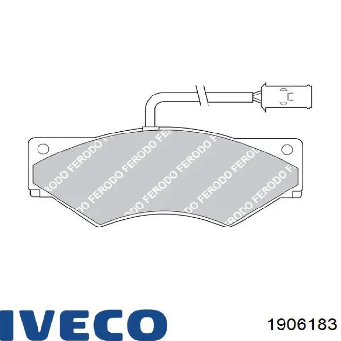 Klocki hamulcowe przednie tarczowe 1906183 Iveco