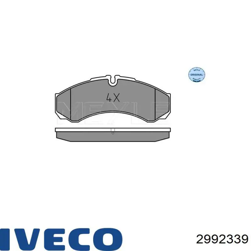 Do koszyka 2992339 Iveco Okładziny (klocki) do hamulców tarczowych tylne