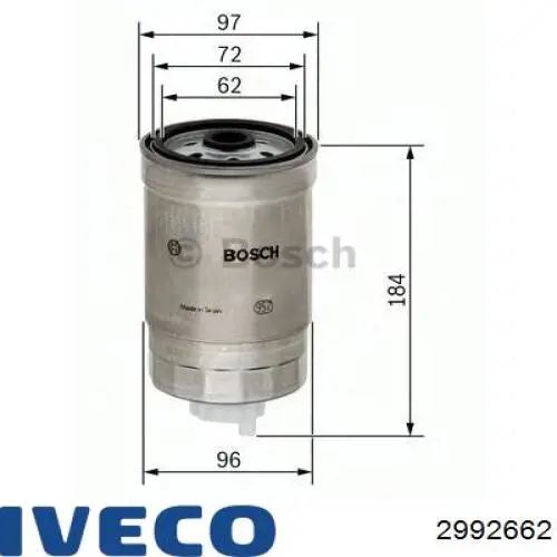 Filtr paliwa 2992662 Iveco
