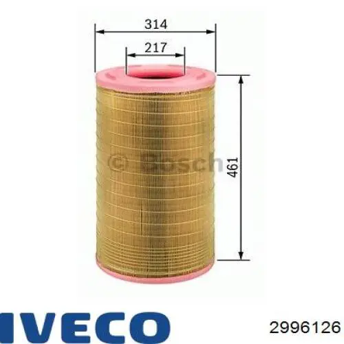 Filtr powietrza 2996126 Iveco
