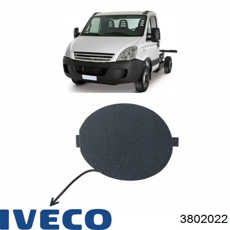 Zaślepka haku holowniczego zderzaka przednia Iveco Daily IV awangarda (2006 - 2011) cena, od 11,06 USD