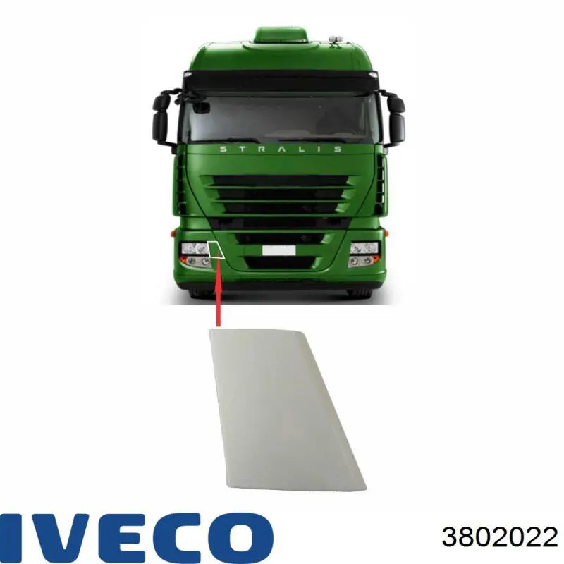 Zaślepka haku holowniczego zderzaka przednia 3802022 Iveco