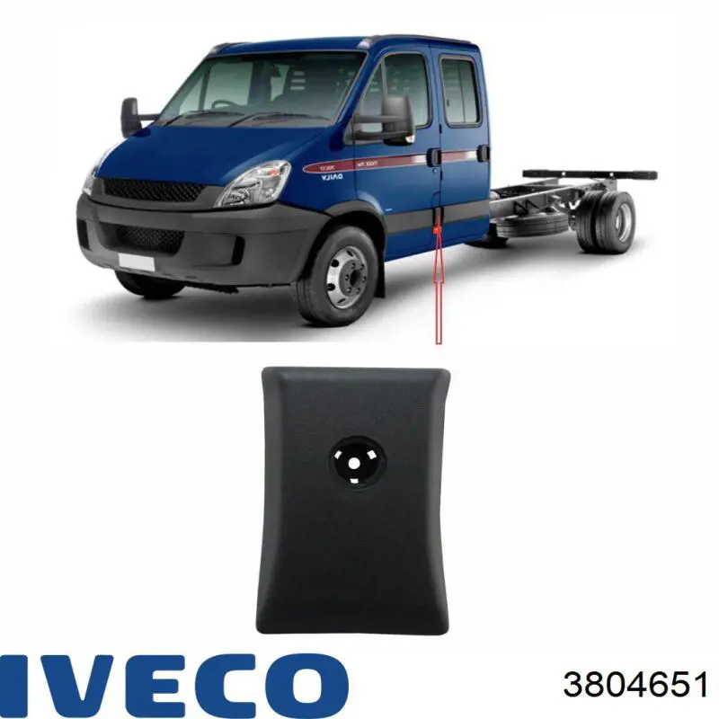 Do koszyka 3804651 Iveco Zamek drzwi tylnych prawych
