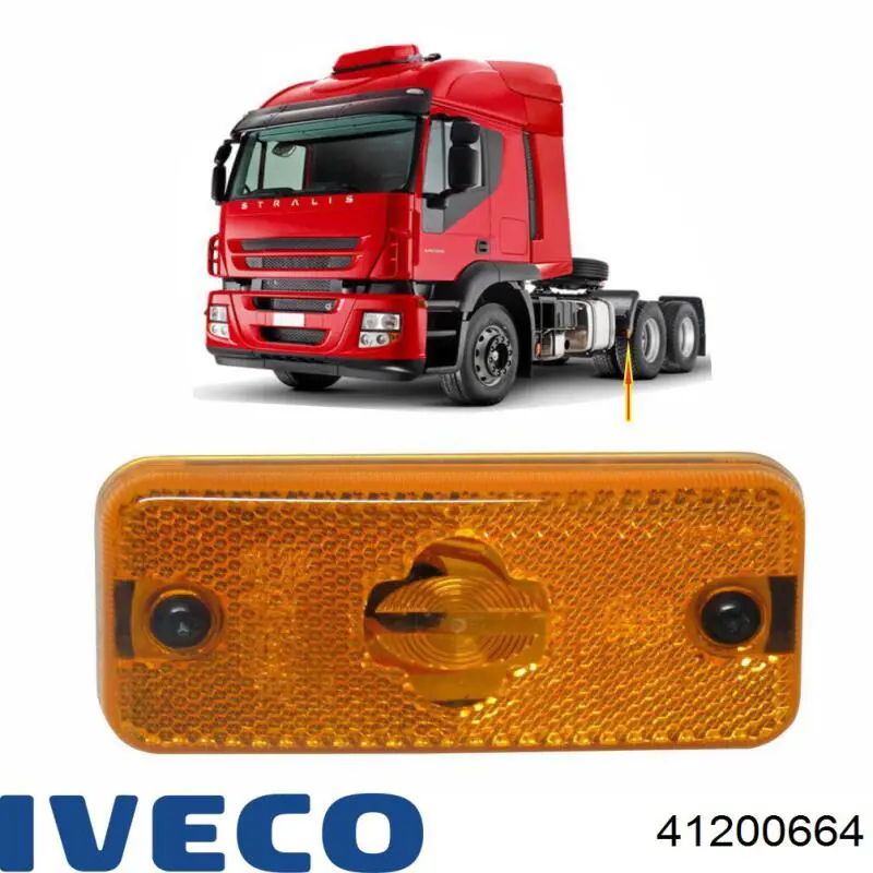 Lampa pozycyjna boczna (furgon) Iveco 41200664 cena, od 10,57 USD