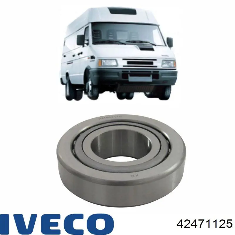 Łożysko końcówki mostu tylnego wewnętrzne 42471125 Iveco