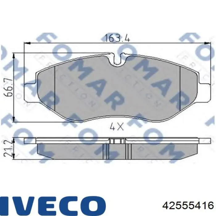 Zestaw naprawczy zacisku hamulcowego przedniego 42555416 Iveco