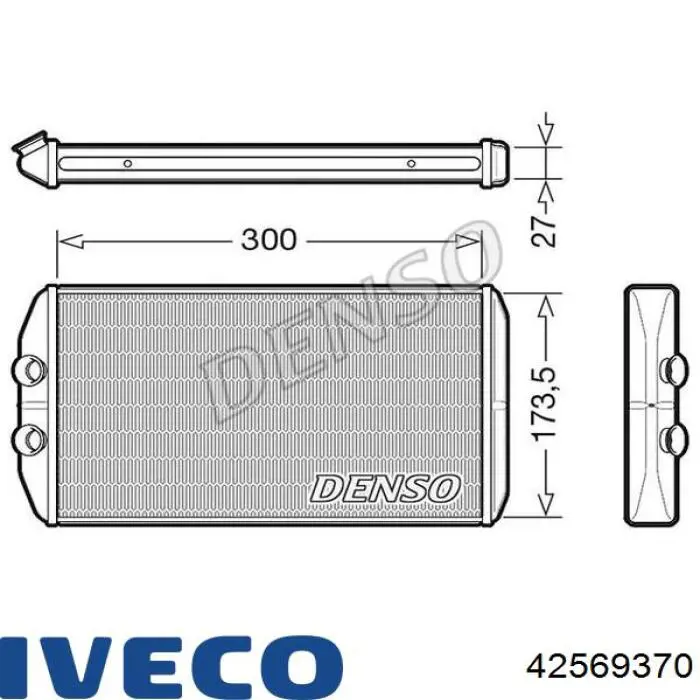 DRR12008 Denso Chłodnica nagrzewnicy (ogrzewacza)