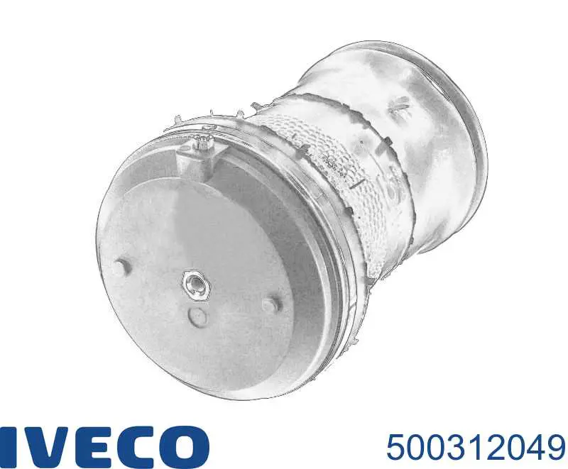 Poduszka pneumatyczna (resor pneumatyczny) mostu tylnego 500312049 IVECO