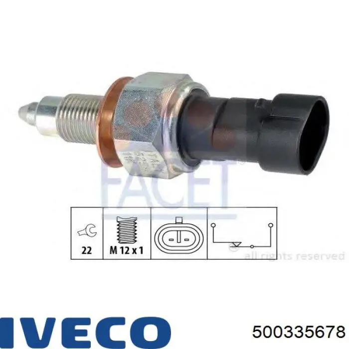 Czujnik włączania światła cofania Iveco 500335678 cena, od 16,39 USD