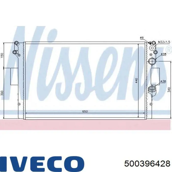 Chłodnica silnika 500396428 Iveco