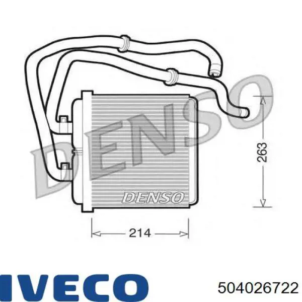 504026722 Iveco Chłodnica nagrzewnicy (ogrzewacza)
