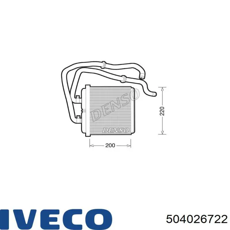 Chłodnica nagrzewnicy (ogrzewacza) 504026722 Iveco