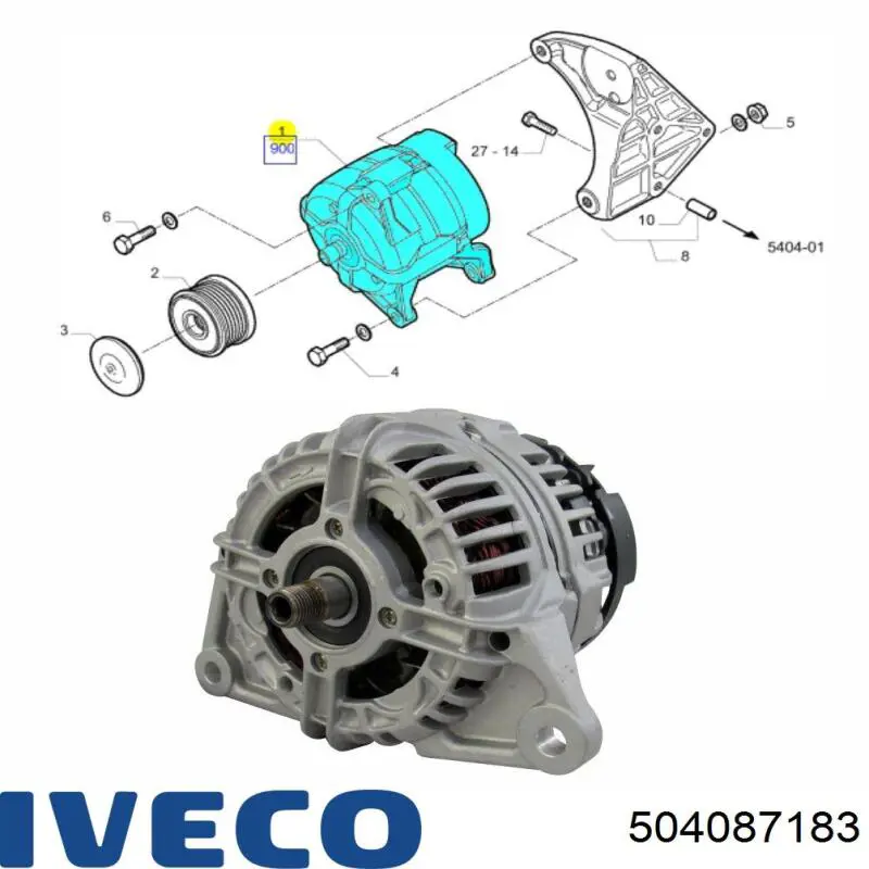 Do koszyka 504087183 Iveco Alternator