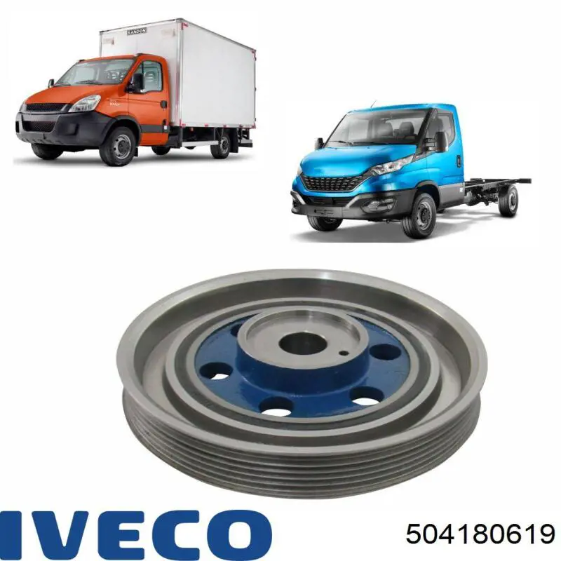 Do koszyka 504180619 Iveco Koło pasowe wału korbowego