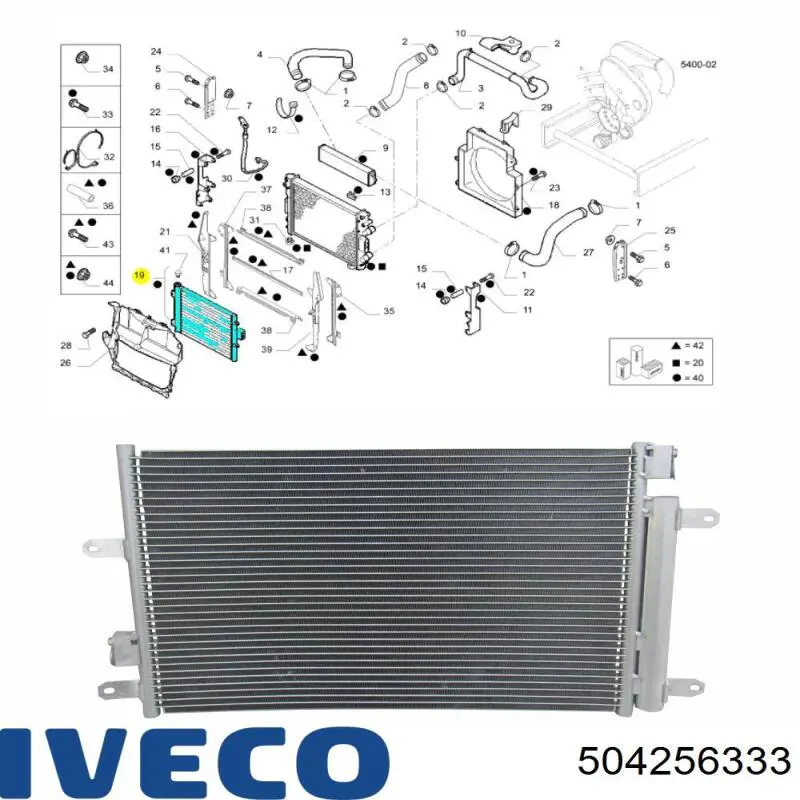 504256333 Iveco Chłodnica klimatyzacji
